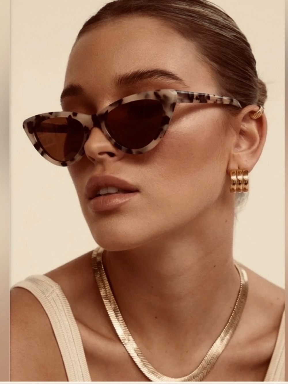 Banana Republic Halina Tortoiseshell Print Cat Eye Sunglasses